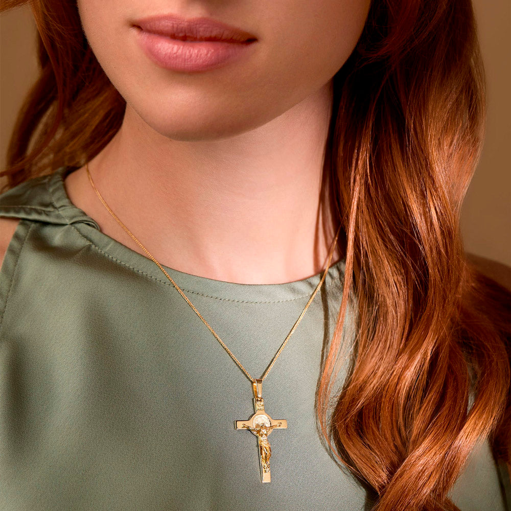 18k Gold Gold Cross Necklace Sale 18K Yellow Gold Plain Cross