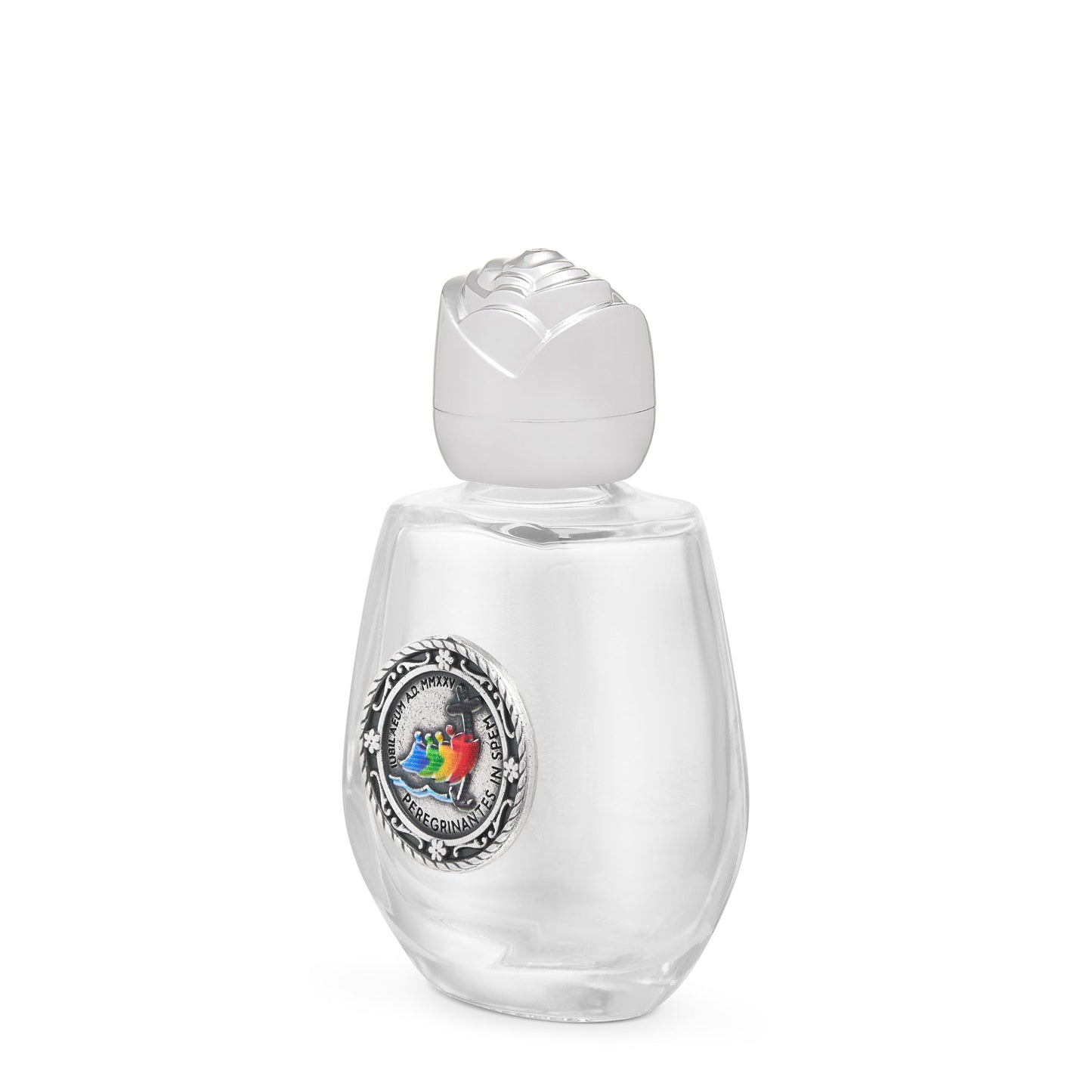 MONDO CATTOLICO ROMA Holy Water 10 ml Bottle Featuring the Colored Jubilee 2025 Logo