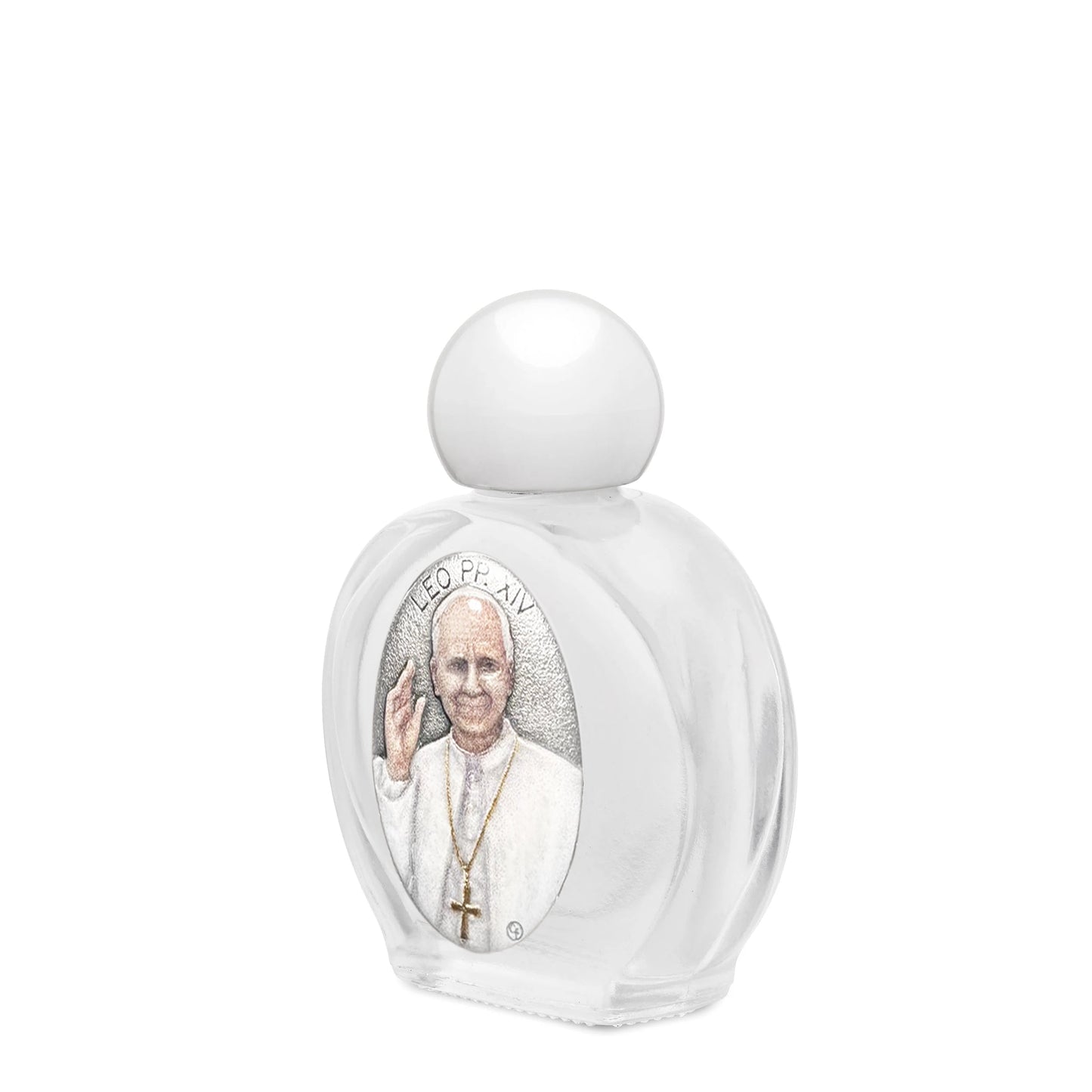 MONDO CATTOLICO ROMA Holy Water Bottle of 10 ml with Pope Leo XIV