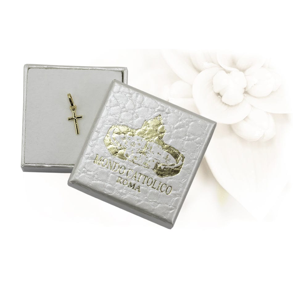 MONDO CATTOLICO Cross Pendant Engraved 'X' Yellow Gold