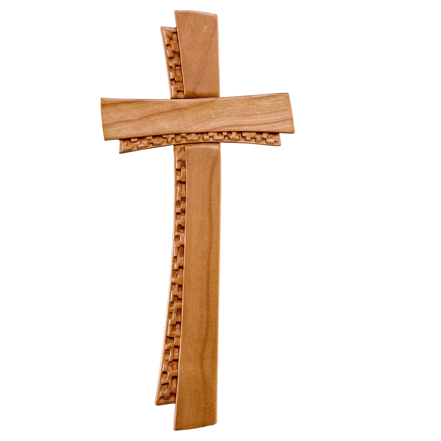Mondo Cattolico Natural / 14 cm (5.5 in) Deco-cross cherry