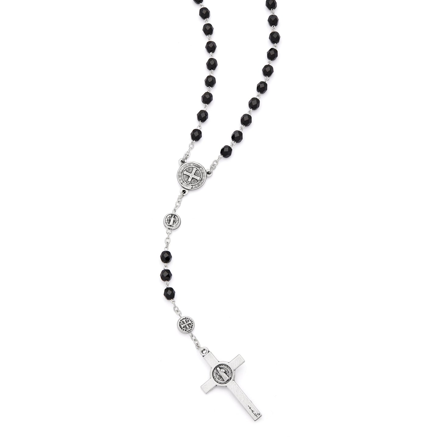 MONDO CATTOLICO ROMA Rosary 39 cm (15.35 in) / 51 cm (20.08 in) / 5 mm (0.20 in) Devotional Rosary of St. Benedict of Nursia