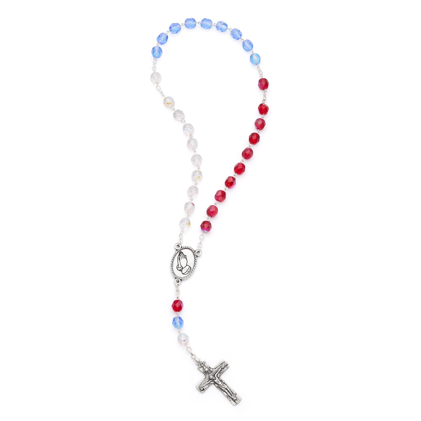 MONDO CATTOLICO ROMA Rosary 28 cm (11.02 in) / 34 cm (13.39 in) / 8 mm (0.31 in) Devotional Rosary of the Holy Trinity