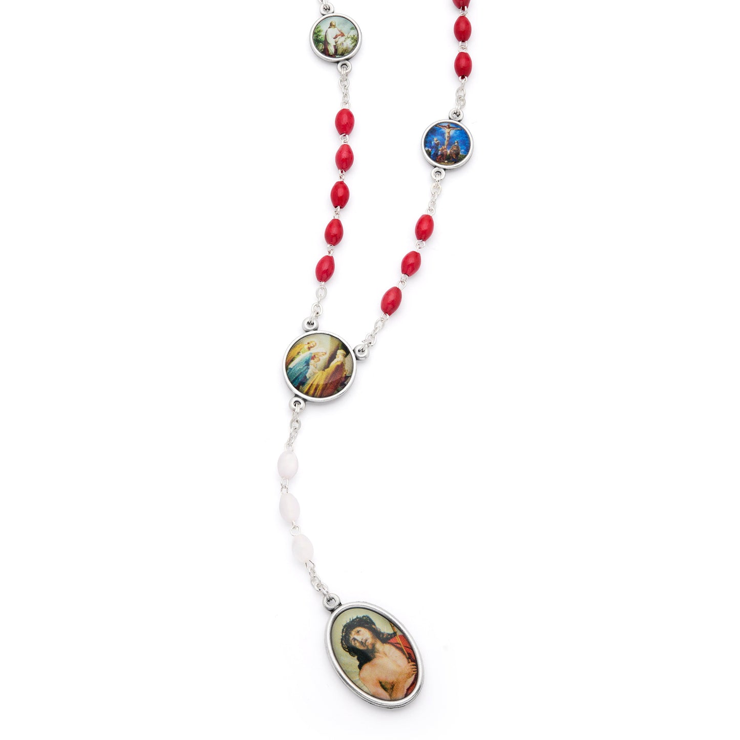 MONDO CATTOLICO ROMA Rosary 35 cm (13.78 in) / 50 cm (19.69 in) / 4x6 mm (0.16x0.24 in) Devotional Rosary of the Most Precious Blood