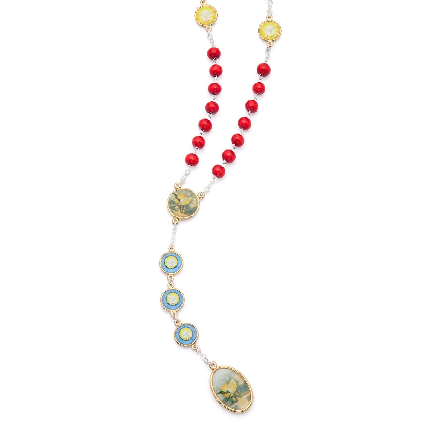 MONDO CATTOLICO ROMA Rosary 50 cm (19.69 in) / 72 cm (28.35 in) / 6 mm (0.24 in) Devotional Rosary of the Seven Gifts of the Holy Spirit