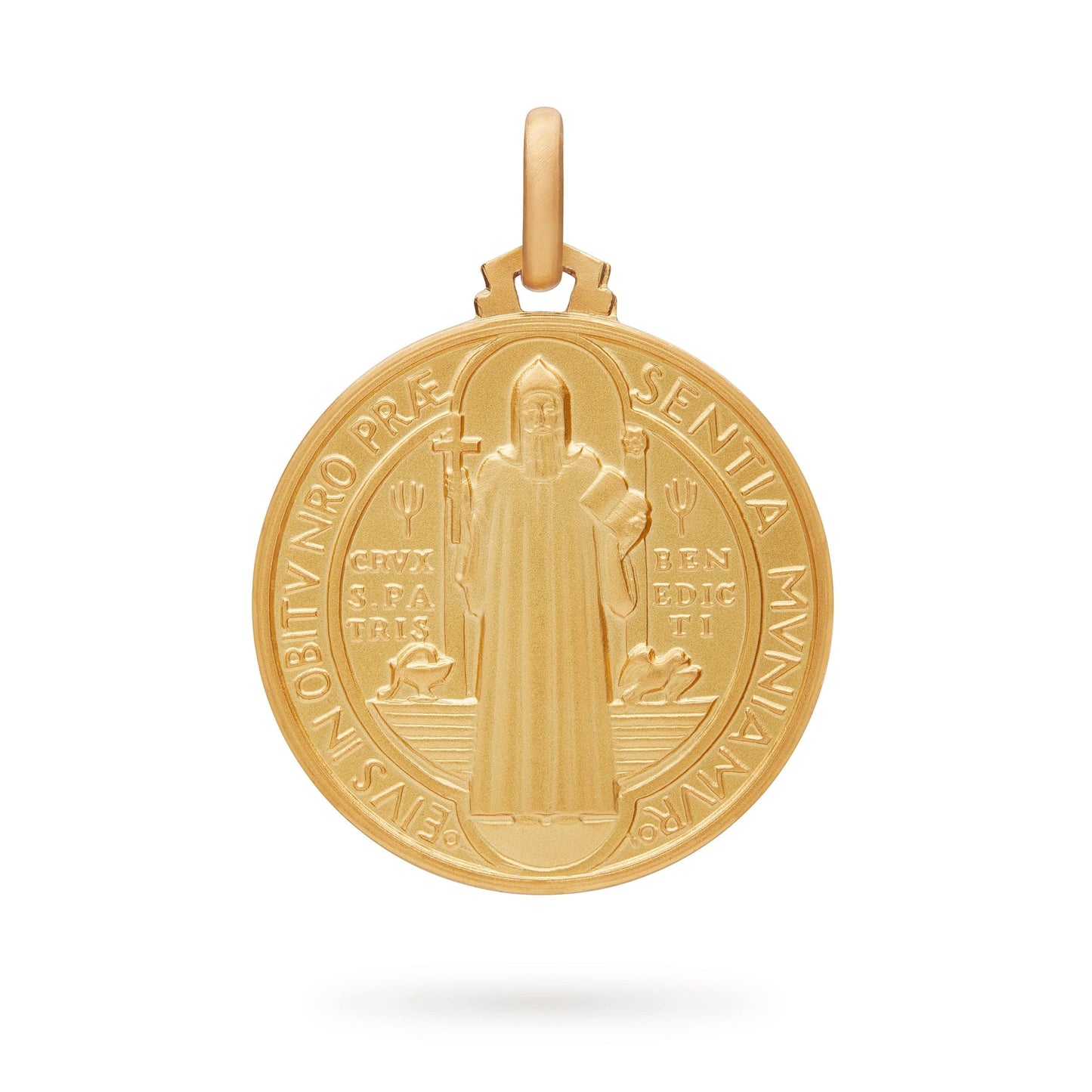 MONDO CATTOLICO Jewelry Gold medal of Saint Benedict