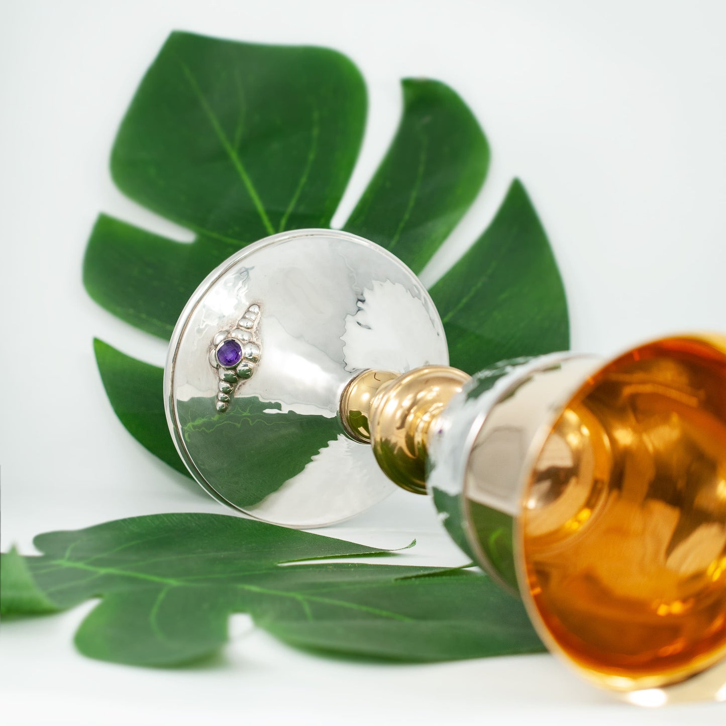 MONDO CATTOLICO Golden Brass Bicolor Chalice