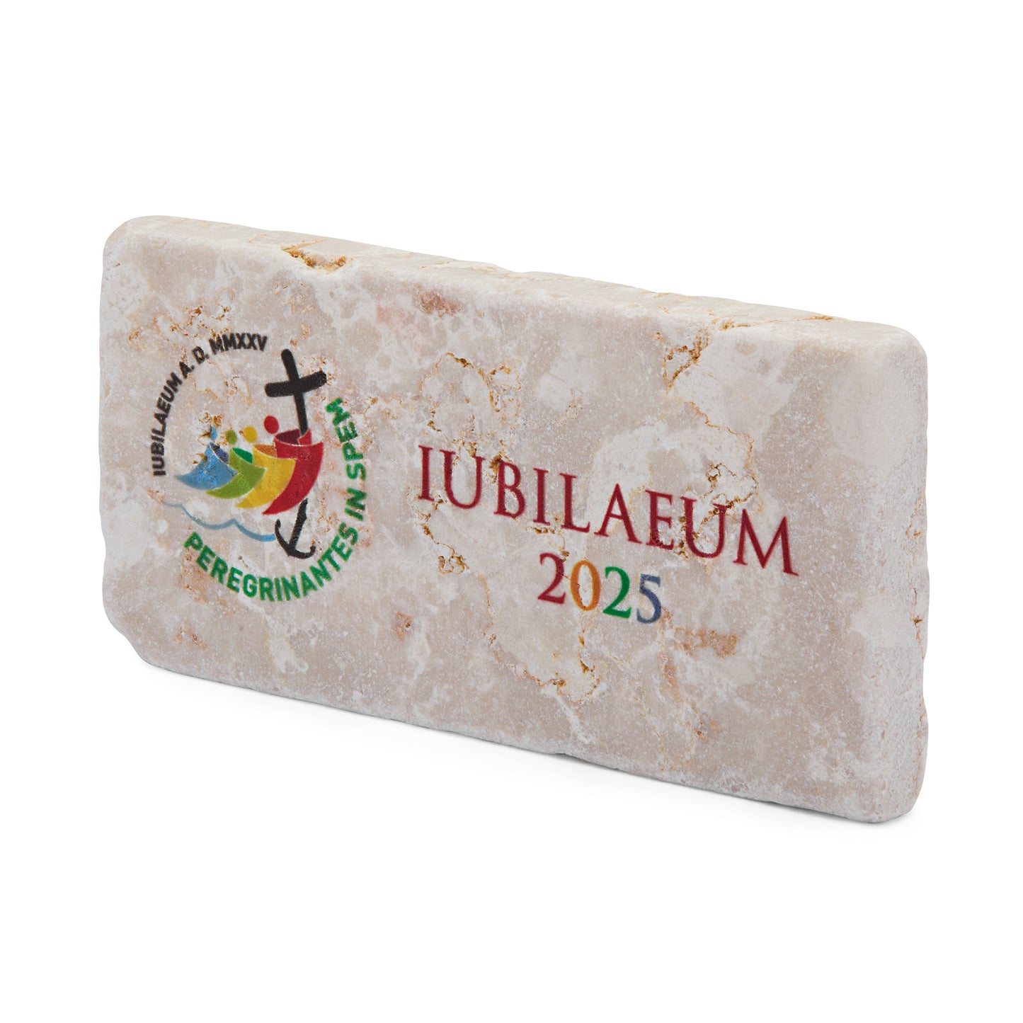 Mondo Cattolico Magnet 5x10 cm (1.97x3.94 in) Jubilee 2025 Logo Rectangular Marble Dust Magnet