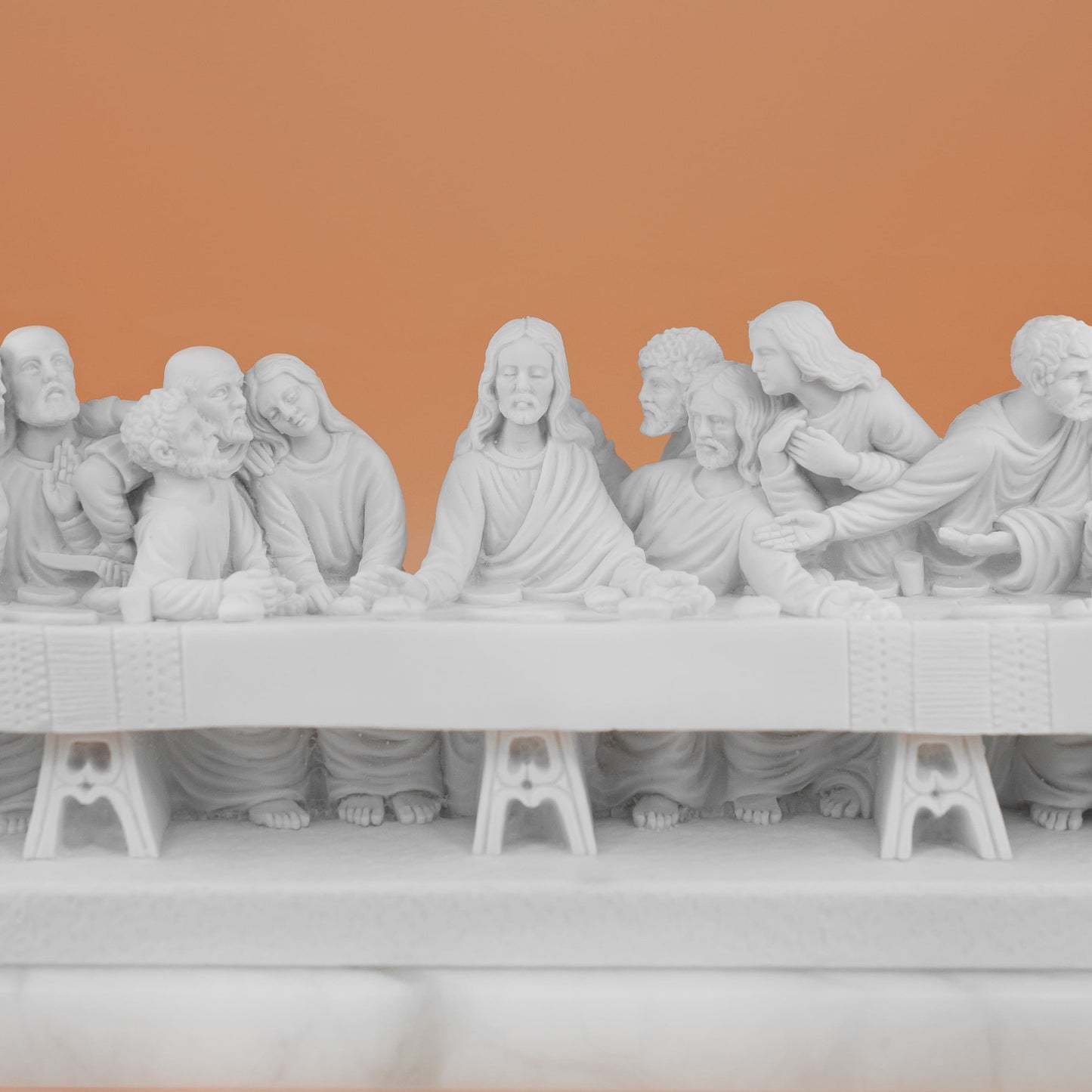 MONDO CATTOLICO Last Supper Statue Marble Dust