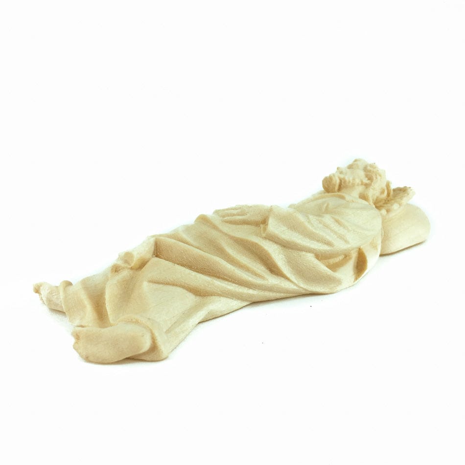 MONDO CATTOLICO 12 cm (4.72 in) Maple Wood Statue of Sleeping St. Joseph