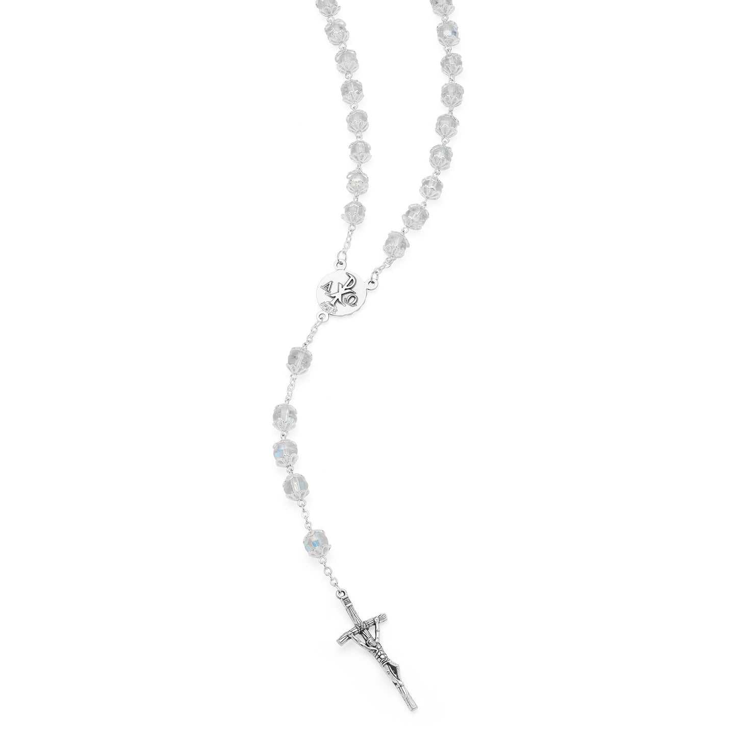 MONDO CATTOLICO ROMA Prayer Beads Mater Ecclesiae Rosary in Transparent Beads