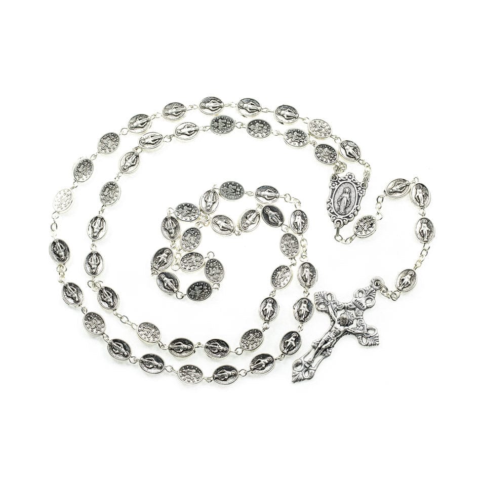 MONDO CATTOLICO Prayer Beads Metal rosary effigy of the Miraculous Madonna