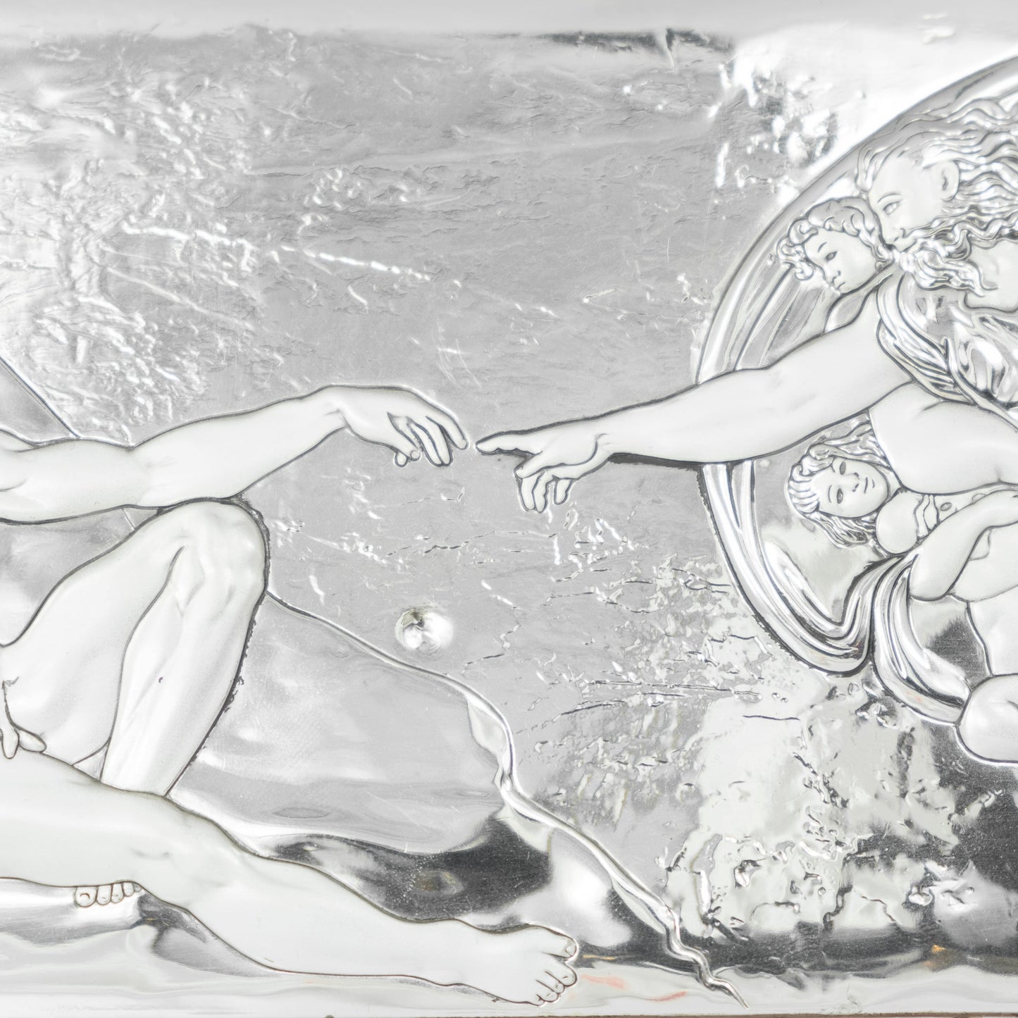 MONDO CATTOLICO Michelangelo's Creation of Adamo Bilaminated Sterling Silver Painting