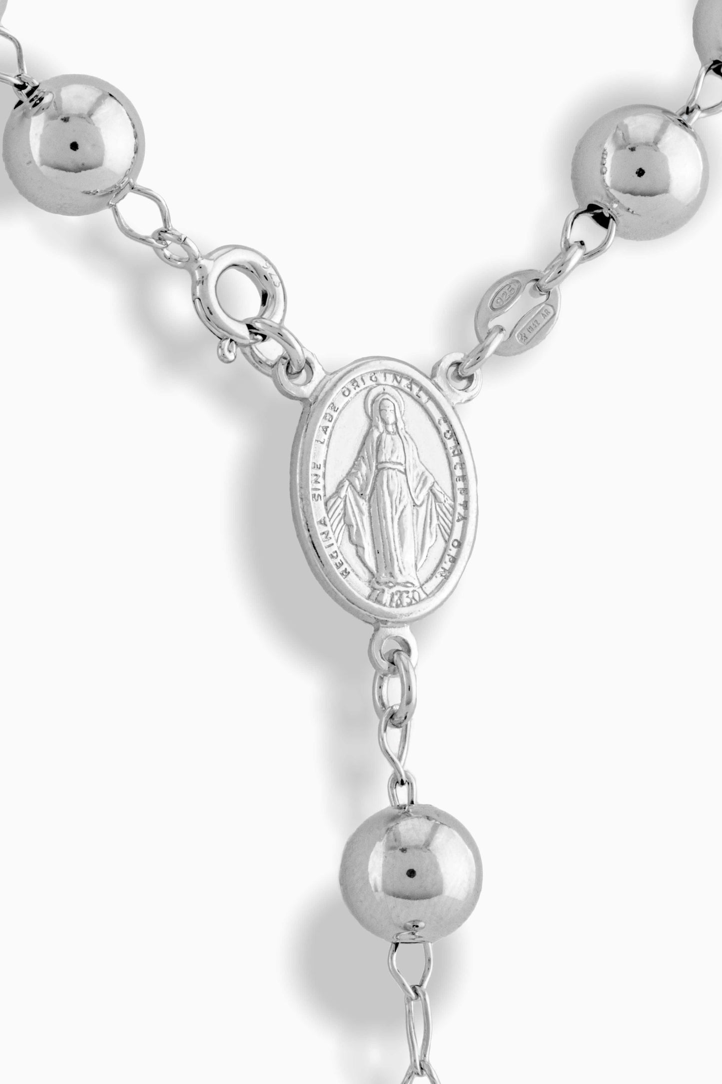 MONDO CATTOLICO Prayer Beads MIRACULOUS MARY ROSARY WITH 8 MM BEADS
