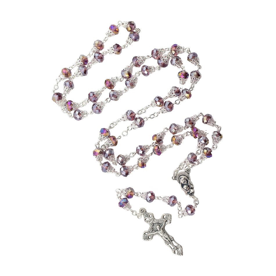 MONDO CATTOLICO Prayer Beads Mother Mary with Child Rosary in Hot Air Balloon Beads