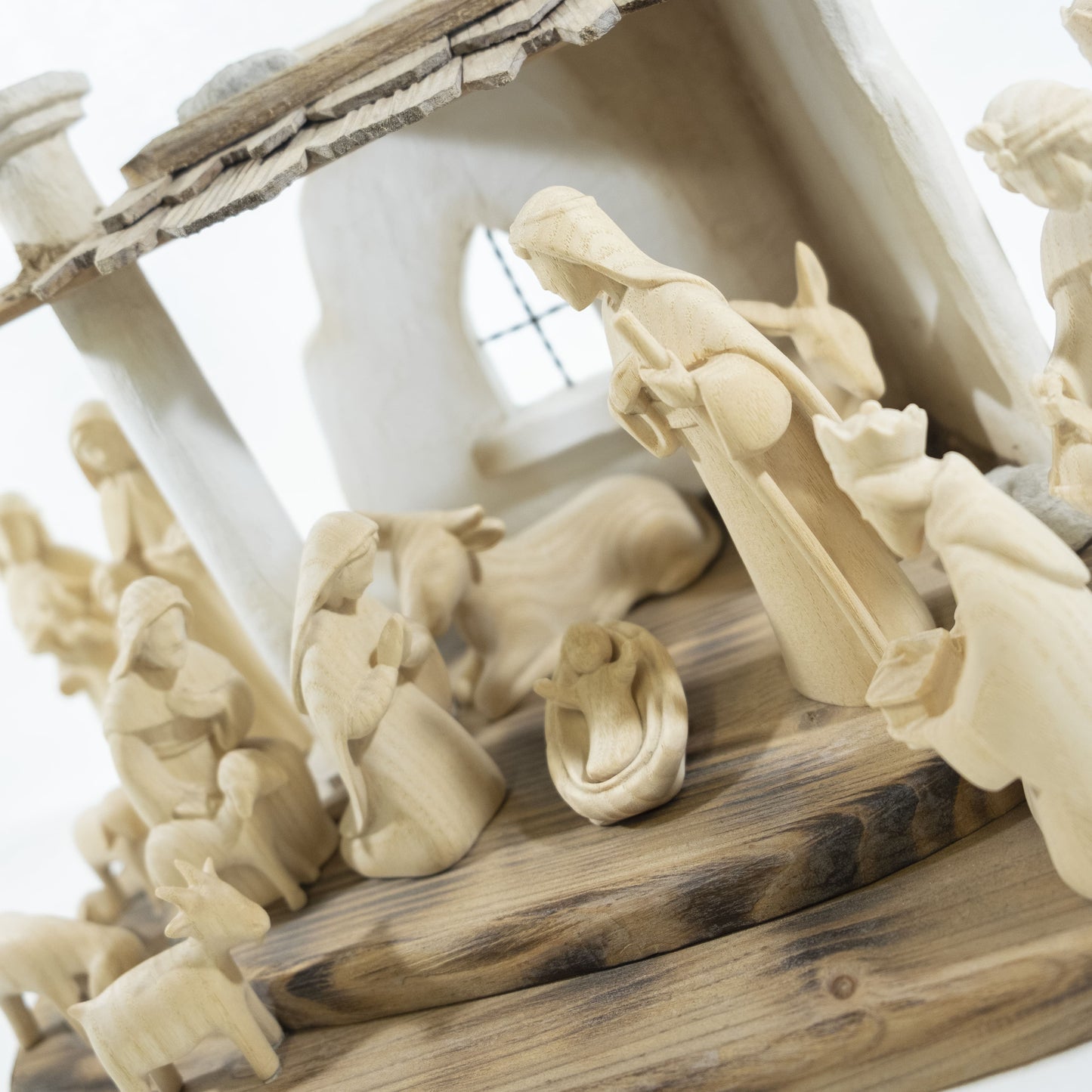 MONDO CATTOLICO Nativity Set 15pcs Natural Wood