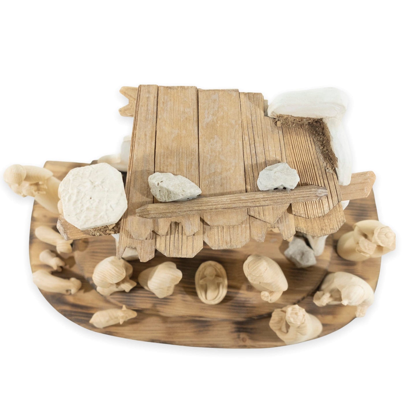 MONDO CATTOLICO Nativity Set 15pcs Natural Wood