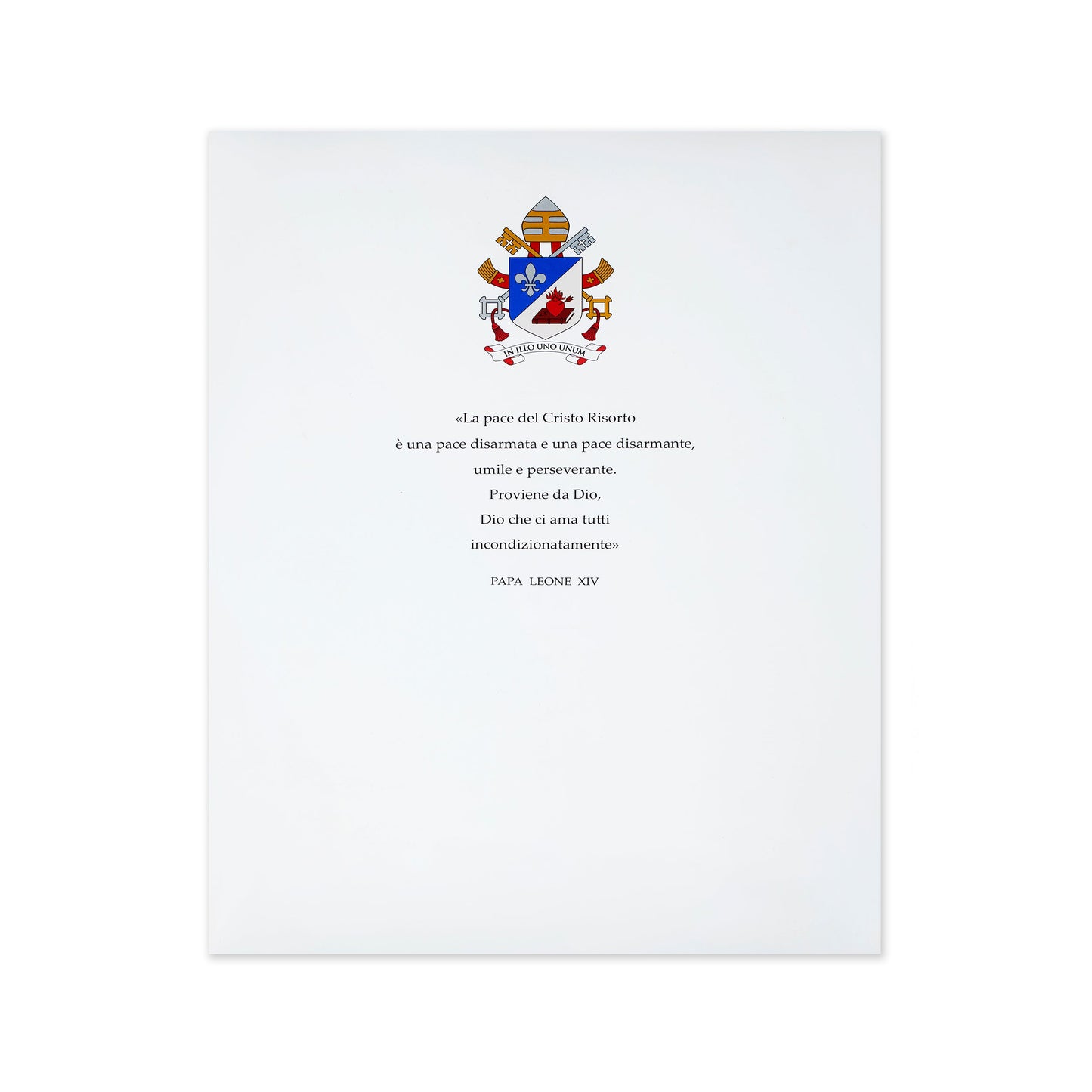 MONDO CATTOLICO ROMA Italiano Official Image of Pope Leo XIV