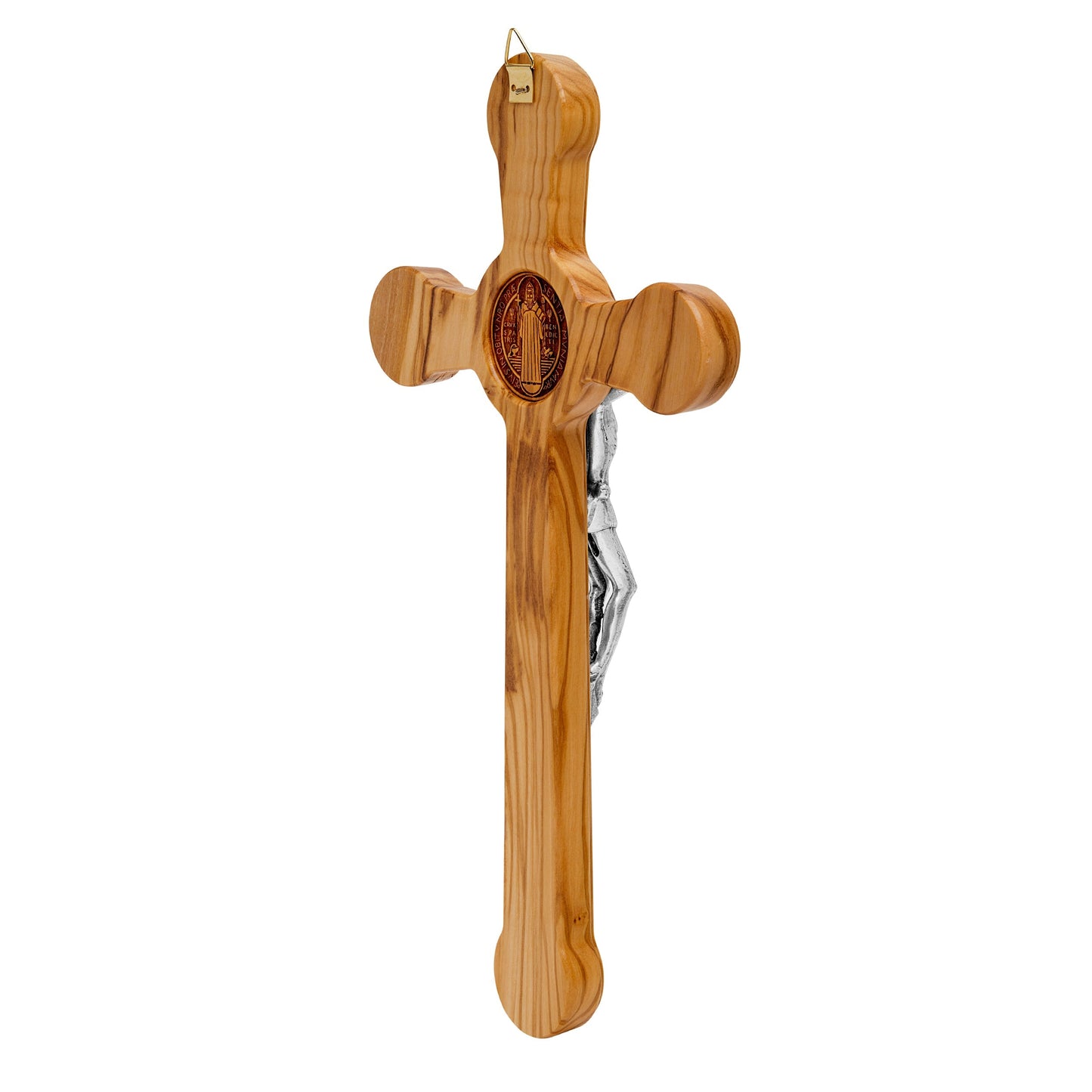 Mondo Cattolico Olive Wood St. Benedict Crucifix