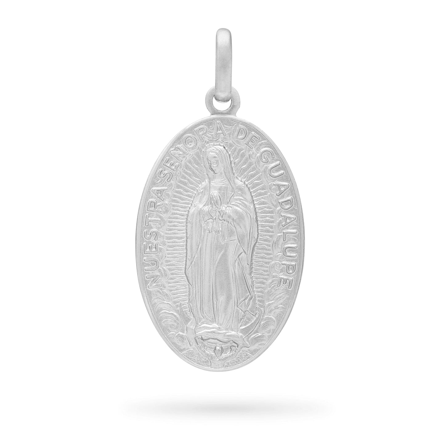 MONDO CATTOLICO Medal Our Lady of Guadalupe Oval Sterling Silver Medal