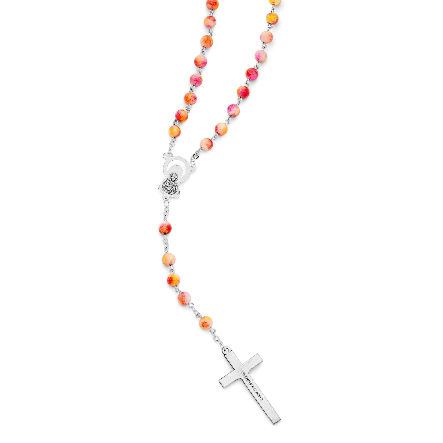 MONDO CATTOLICO Prayer Beads Pink Calcite Rosary