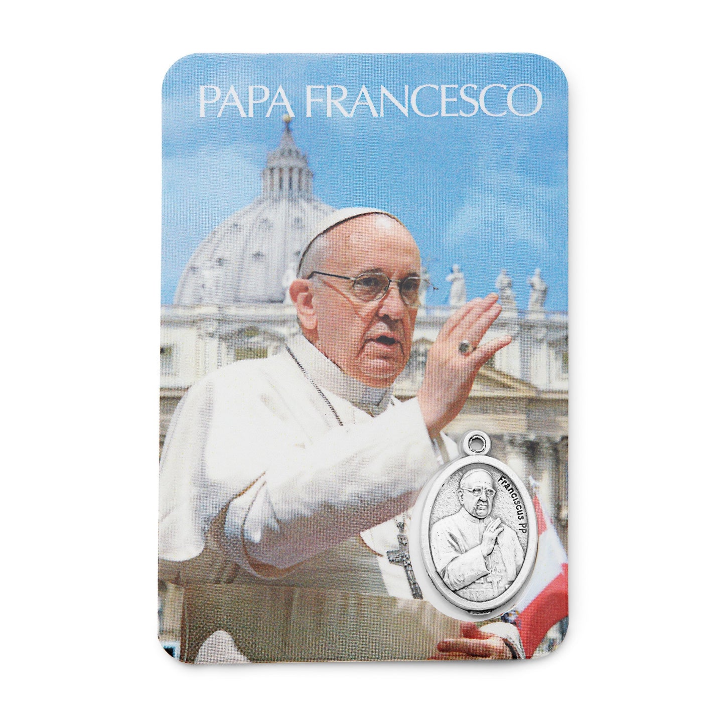 Mondo Cattolico Holy Card Plasticized Holy Card of Pope Francis