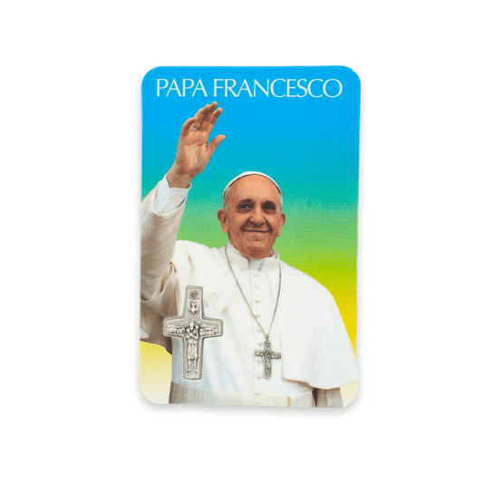 MONDO CATTOLICO Pope Francis Plastified Prayer Card
