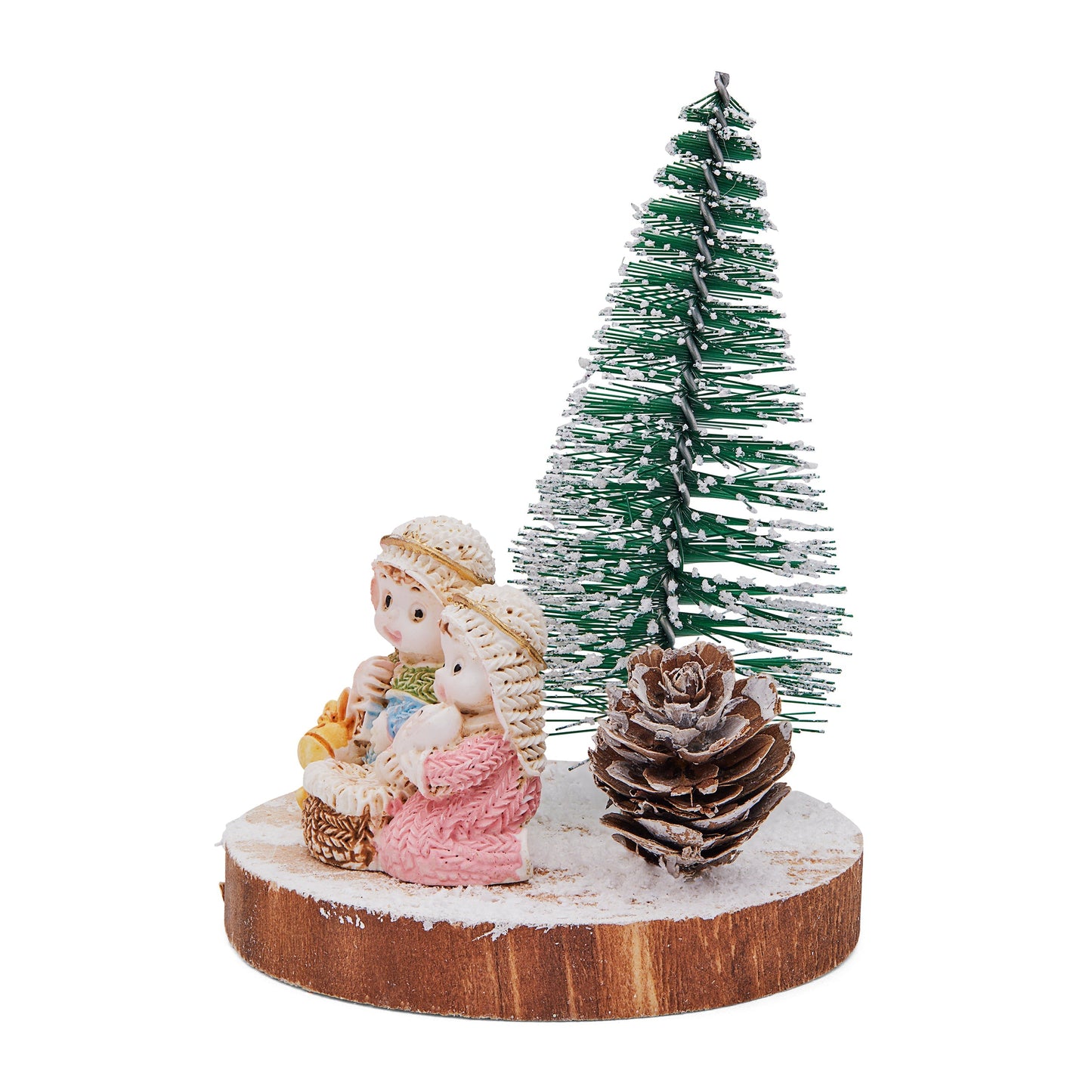 Mondo Cattolico 9 cm (3.54 in) Resin Nativity Scene With Tree on Trunk