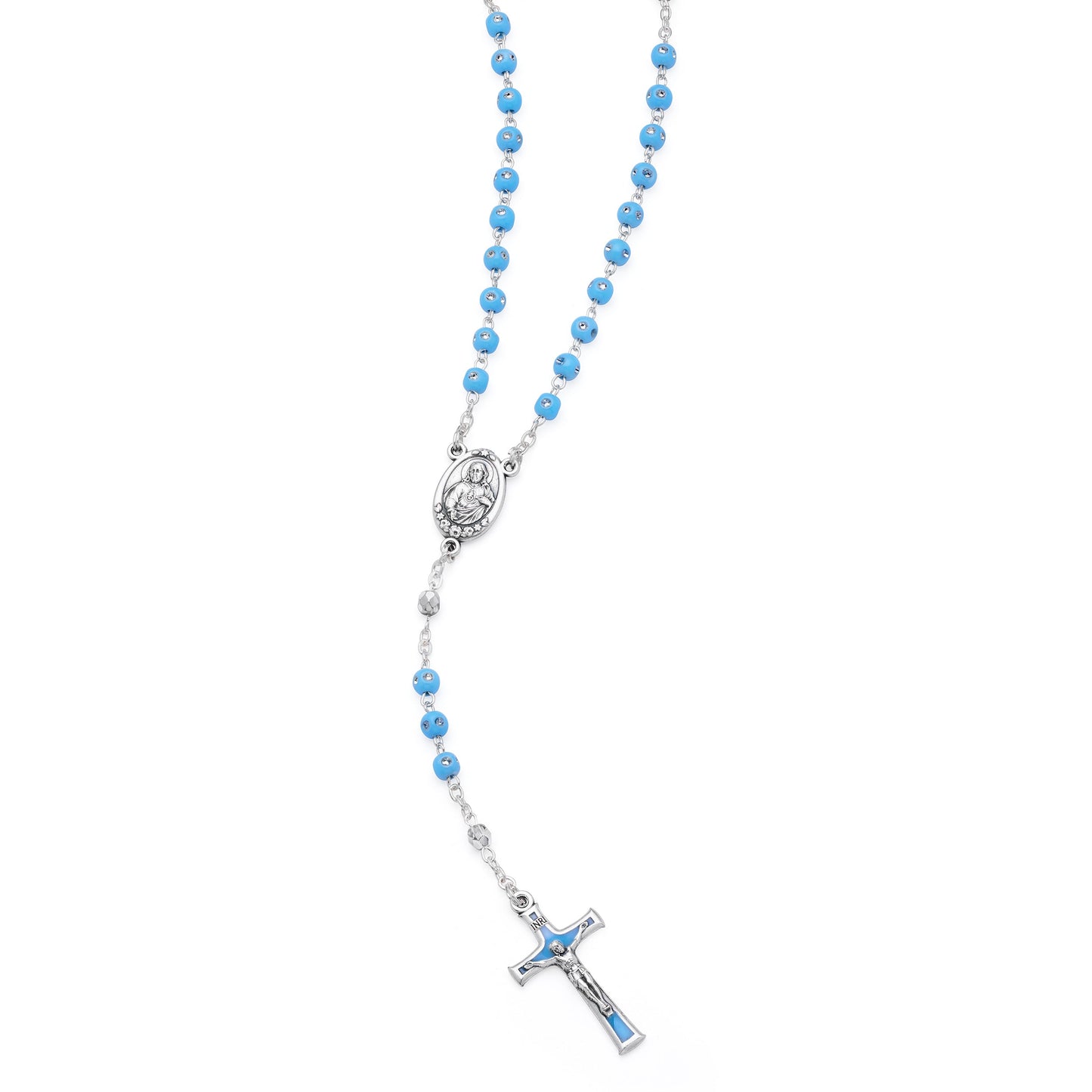 MONDO CATTOLICO ROMA Prayer Beads Resin Rosary With Strass