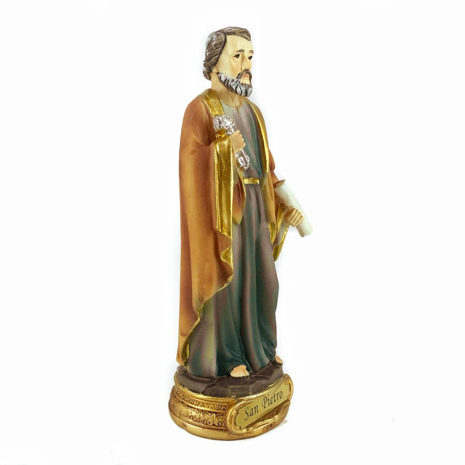 MONDO CATTOLICO 12.5 cm (4.92 in) Resin Statue of Pope St. Peter the Apostle