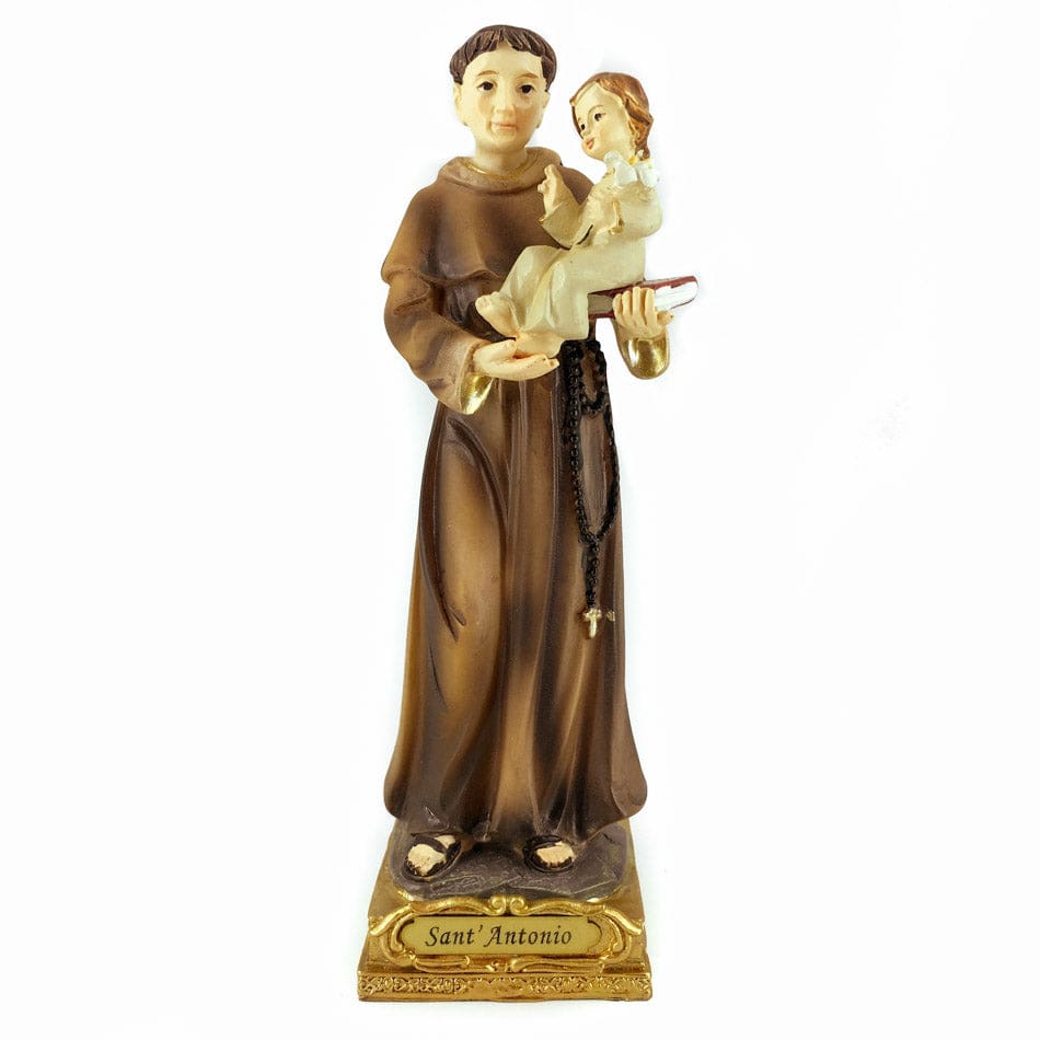 MONDO CATTOLICO 14.5 cm (5.71 in) Resin Statue of St. Anthony of Padua