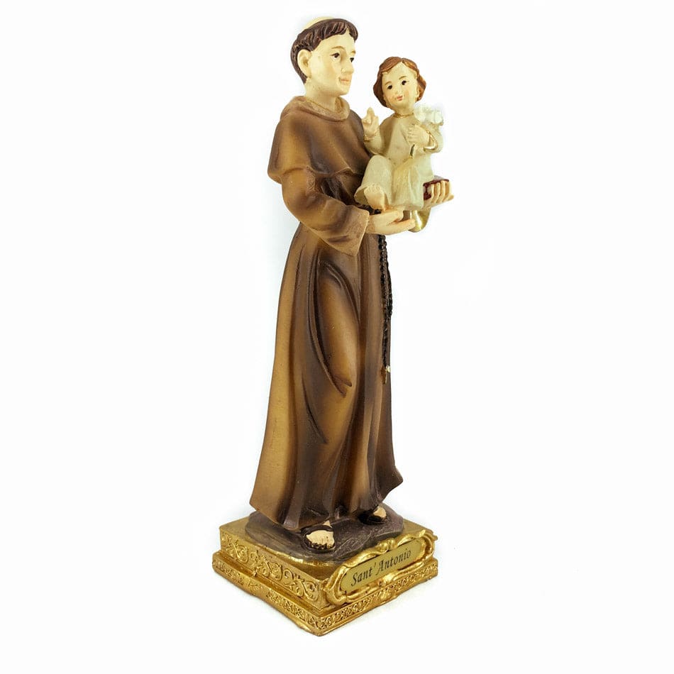 MONDO CATTOLICO 14.5 cm (5.71 in) Resin Statue of St. Anthony of Padua