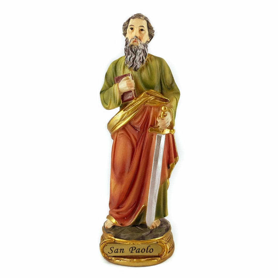 MONDO CATTOLICO 12.5 cm (4.92 in) Resin Statue of St. Paul the Apostle