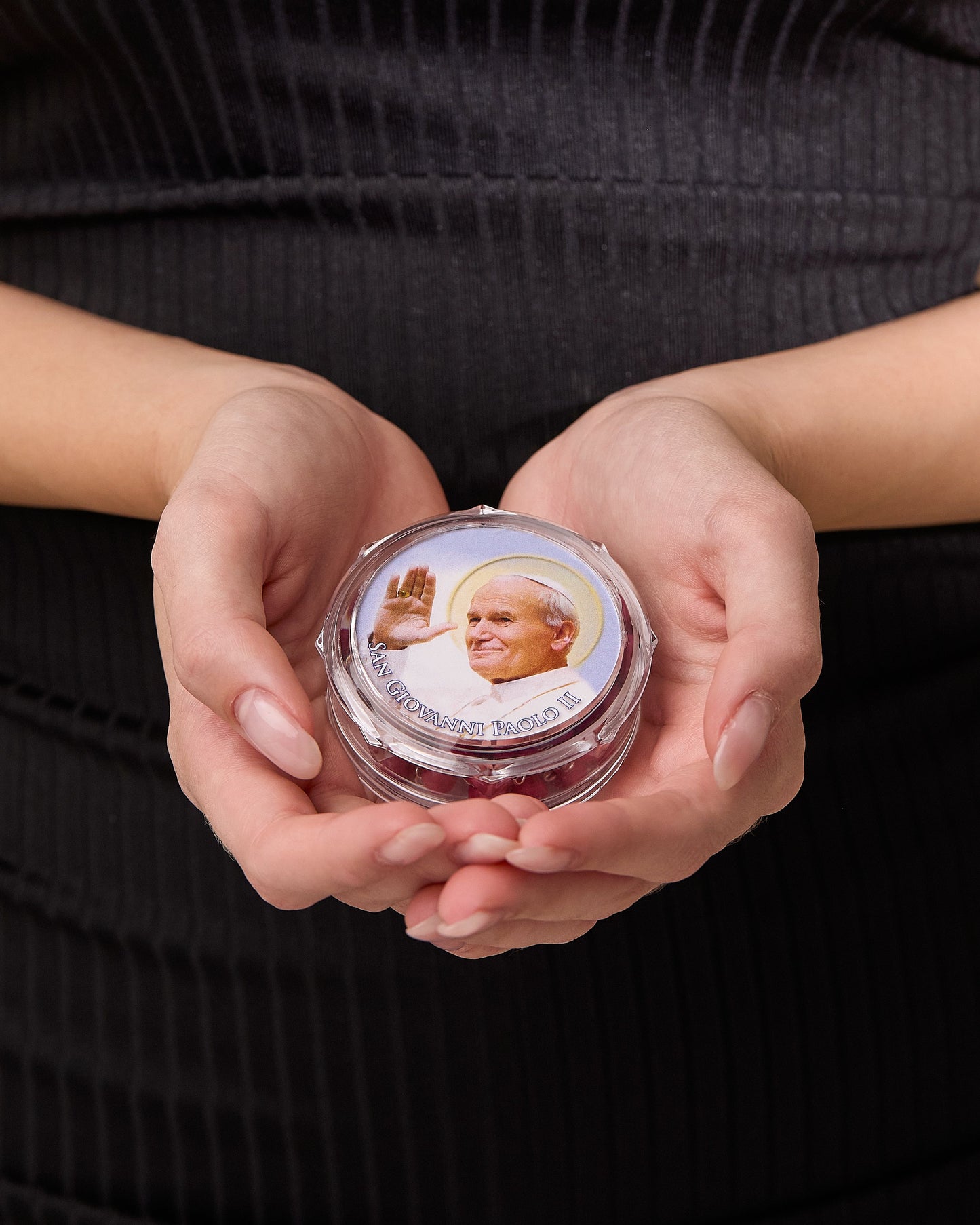 MONDO CATTOLICO ROMA Prayer Beads 44 cm (17.32 in) / 6 mm (0.23 in) Rosary of Pope John Paul II with a Scent of Rose