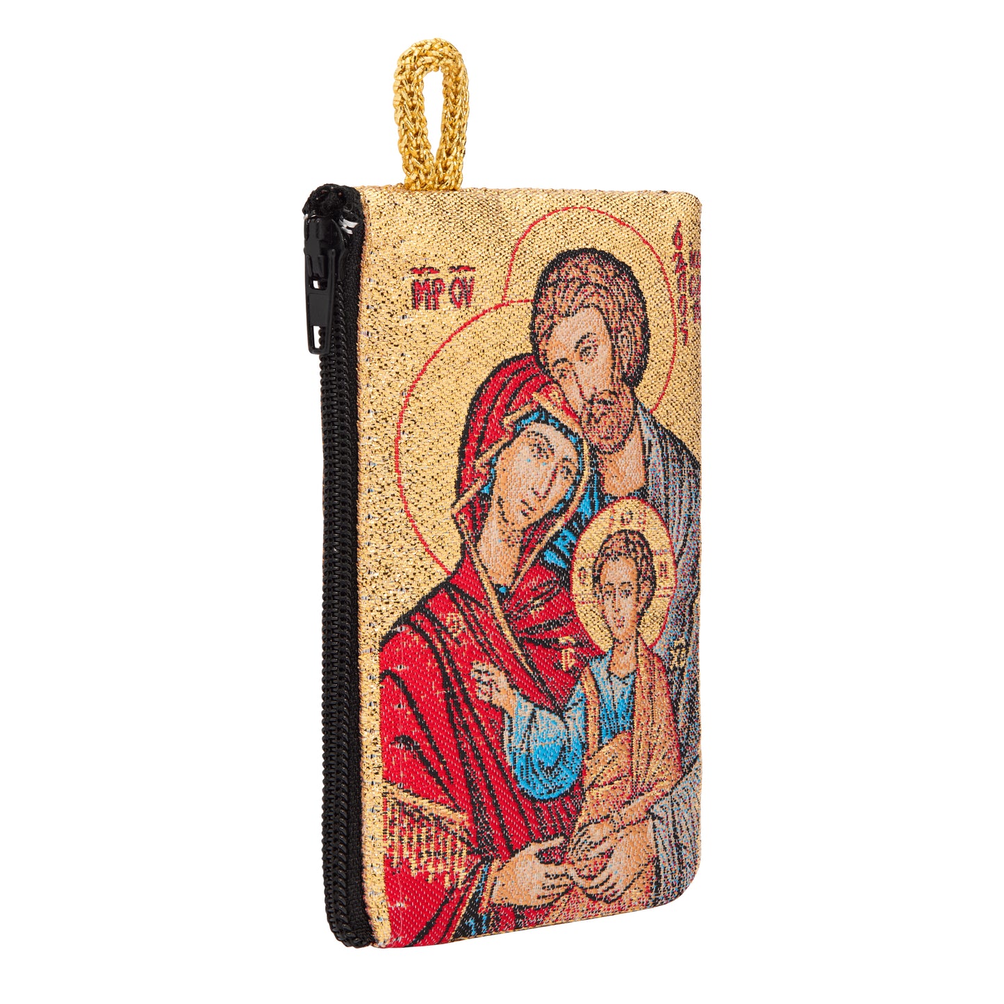 MONDO CATTOLICO ROMA Rosary Box 7 x 10 cm (2.76 x 3.94 in) Rosary Pouch with Holy Family