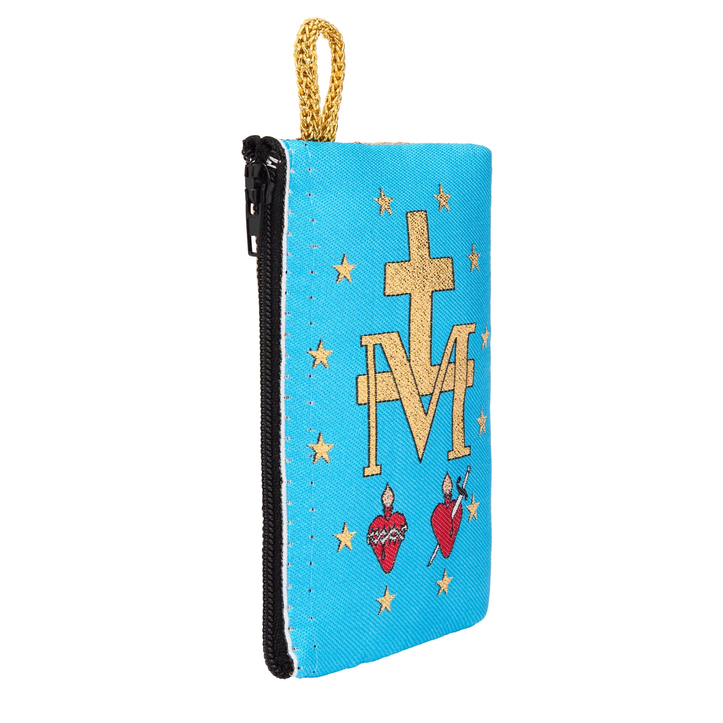 MONDO CATTOLICO ROMA Rosary Box 7 x 10 cm (2.76 x 3.94 in) Rosary Pouch with Our Lady of the Miraculous Medal