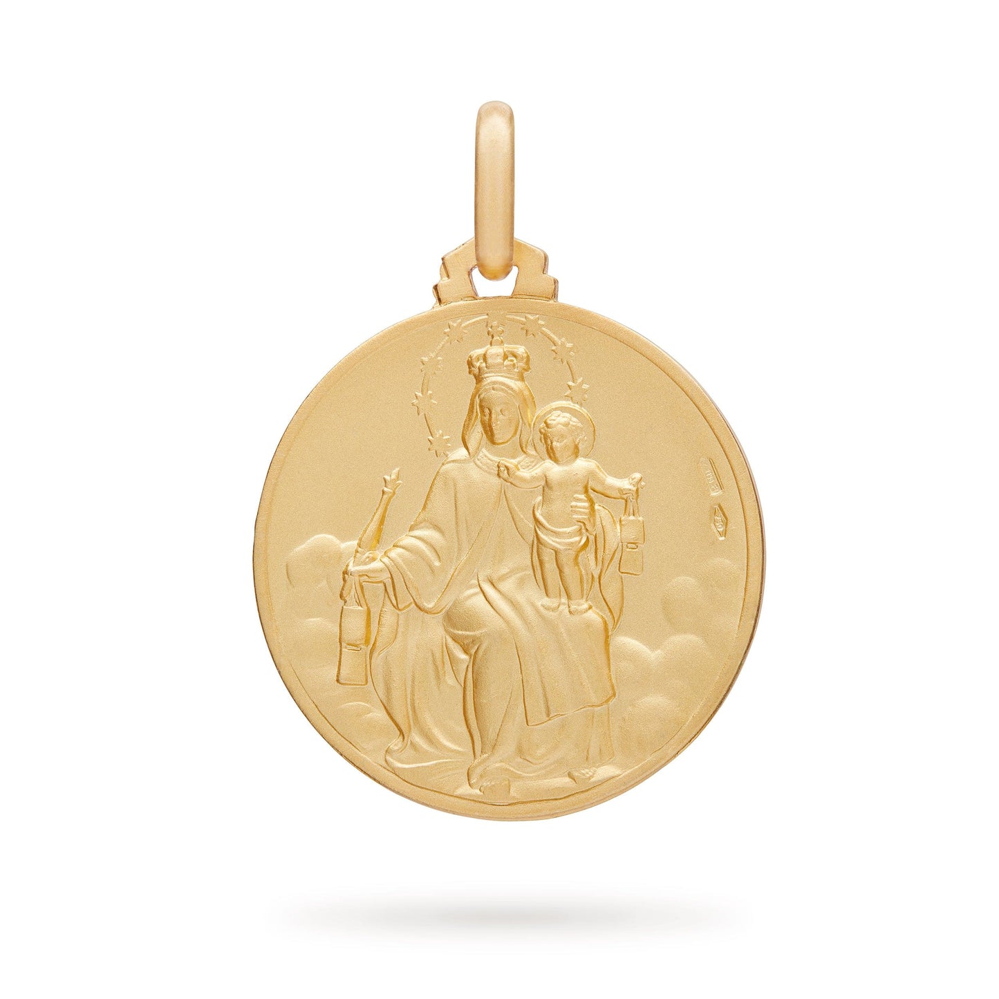 MONDO CATTOLICO Jewelry Round Scapular Gold Medal