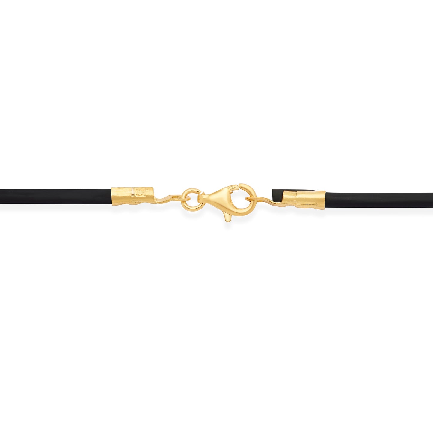 MONDO CATTOLICO ROMA Necklaces 45 cm (17.72 in) Rubber Cord Necklace with Gold-Plated Sterling Silver