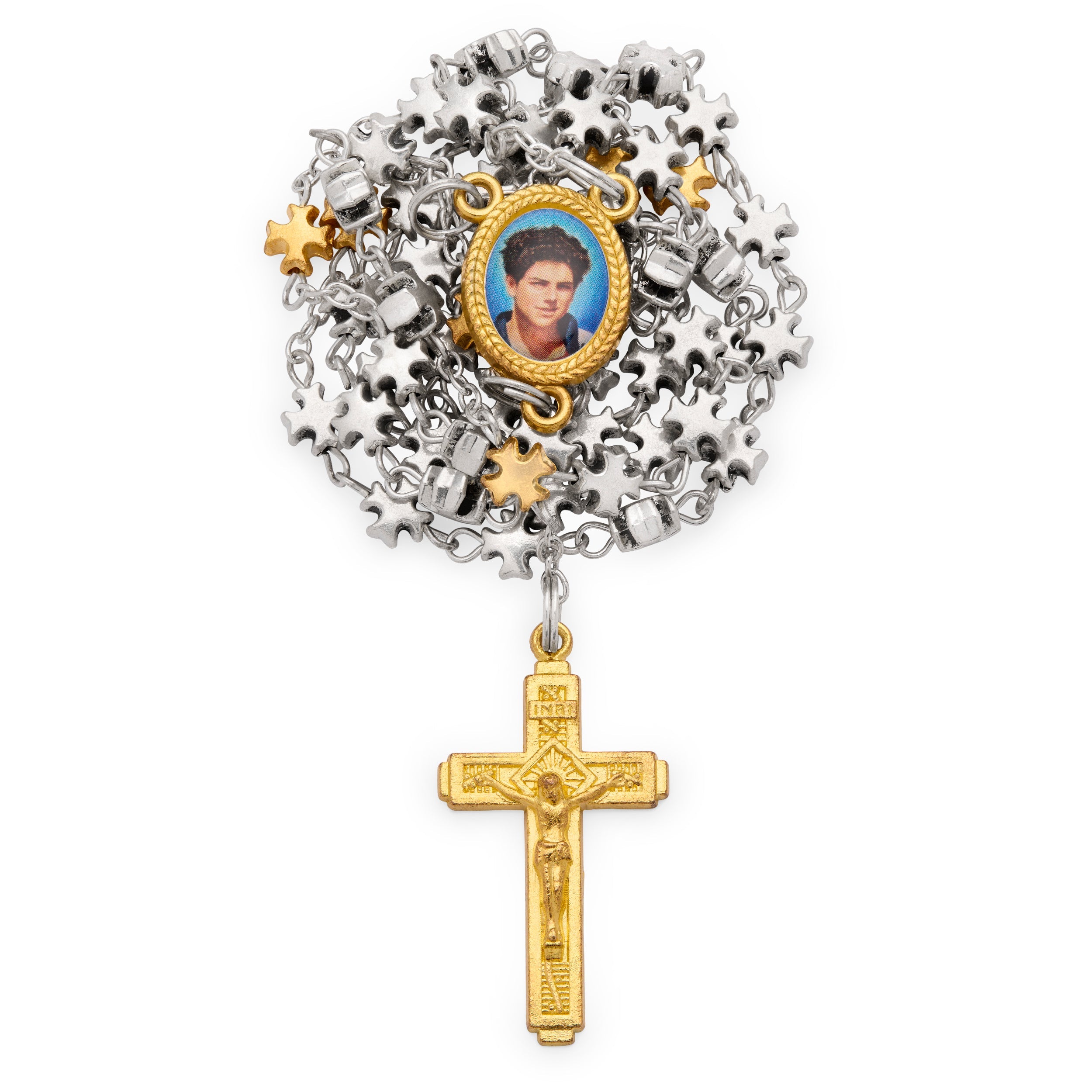Mar Santo Saint Carlo Acutis Rosary with Cross-Shaped Metal Beads | MONDO