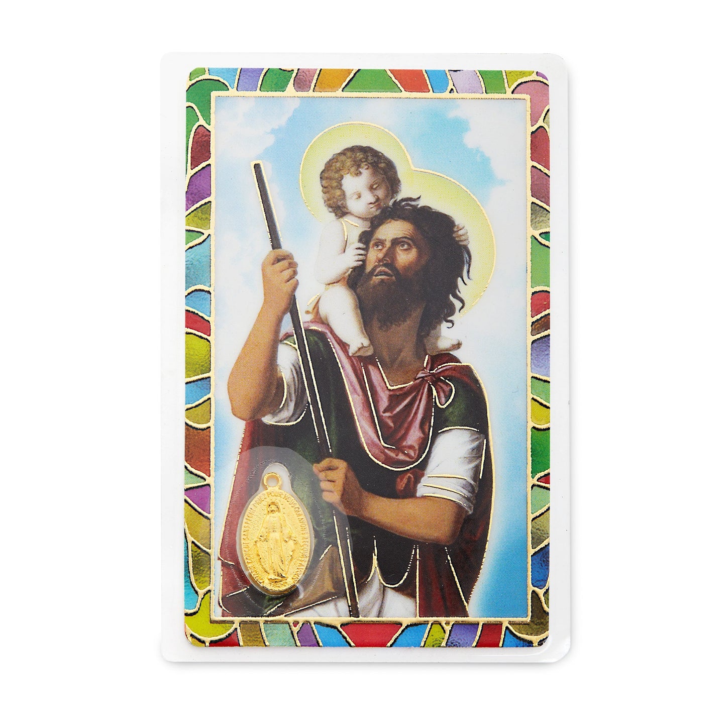 MONDO CATTOLICO Saint Christopher Prayer Card