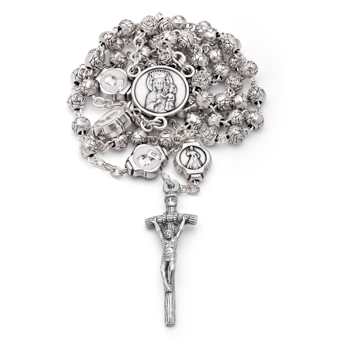 MONDO CATTOLICO Prayer Beads 36 cm (14.17 in) / 4 mm (0.15 in) Saint John Paul II Rosary in Enamel Box