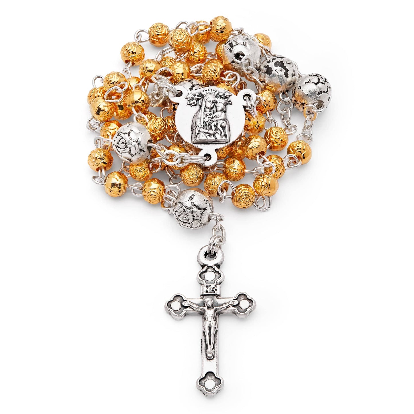 MONDO CATTOLICO Prayer Beads 32 cm (12.6 in) / 4 mm (0.15 in) Saint Padre Pio Keepsake Case and Rosary