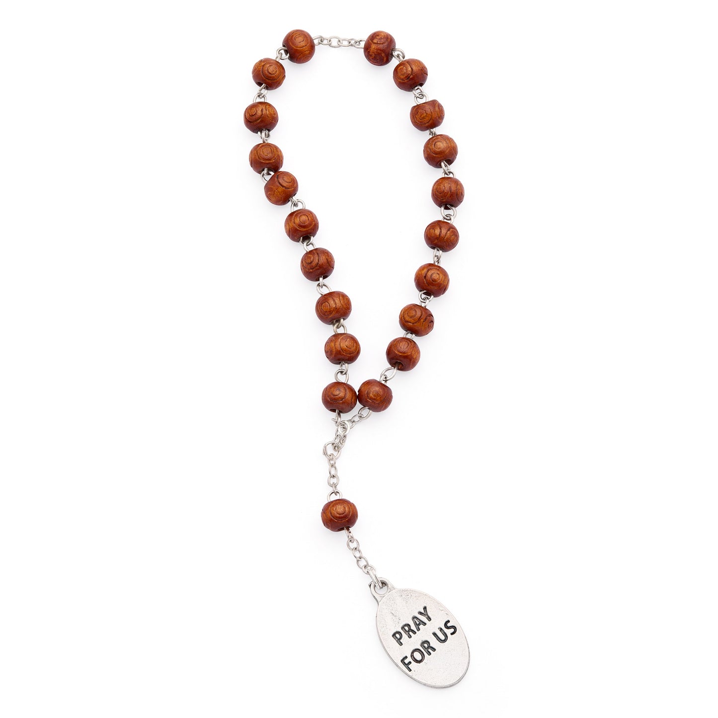 MONDO CATTOLICO ROMA Prayer Beads 18 cm (7.09 in) / 6 mm (0.24 in) Saint Raphael Wooden Devotional Rosary