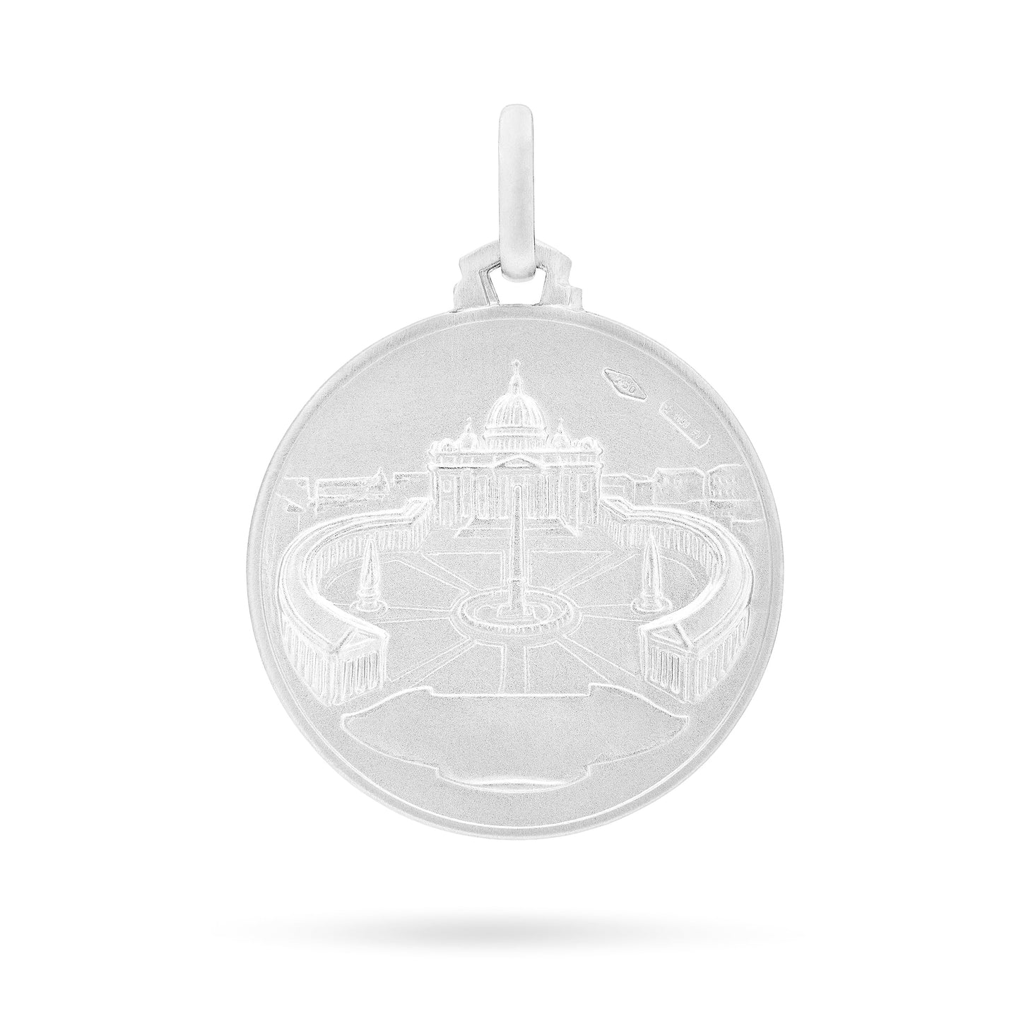 MONDO CATTOLICO Medal Silver medal of St. John Paul II and St. Peter's Basilic