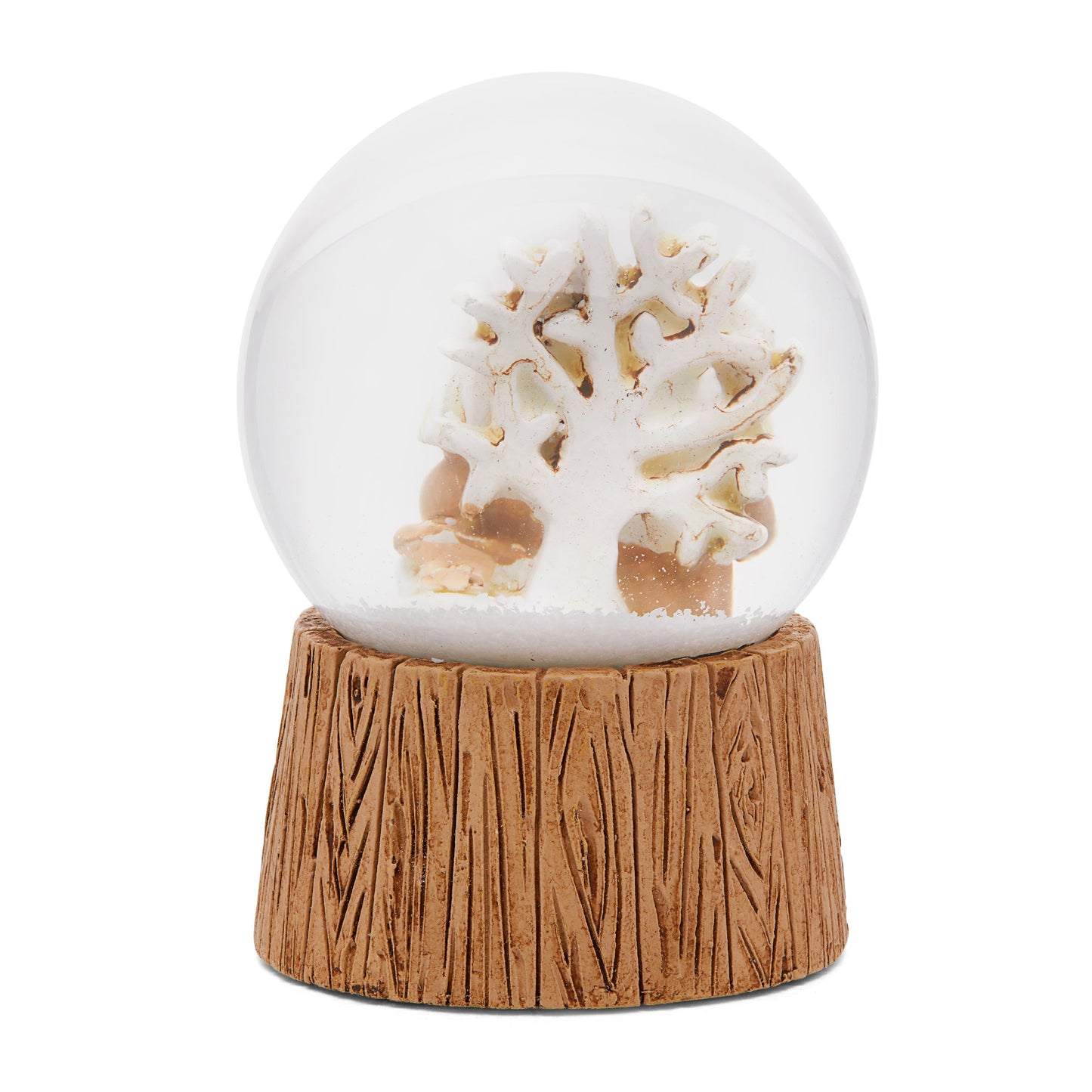 Mondo Cattolico 6 cm (2.36 in) Snow Globe With Nativity Scene on Resin Trunk