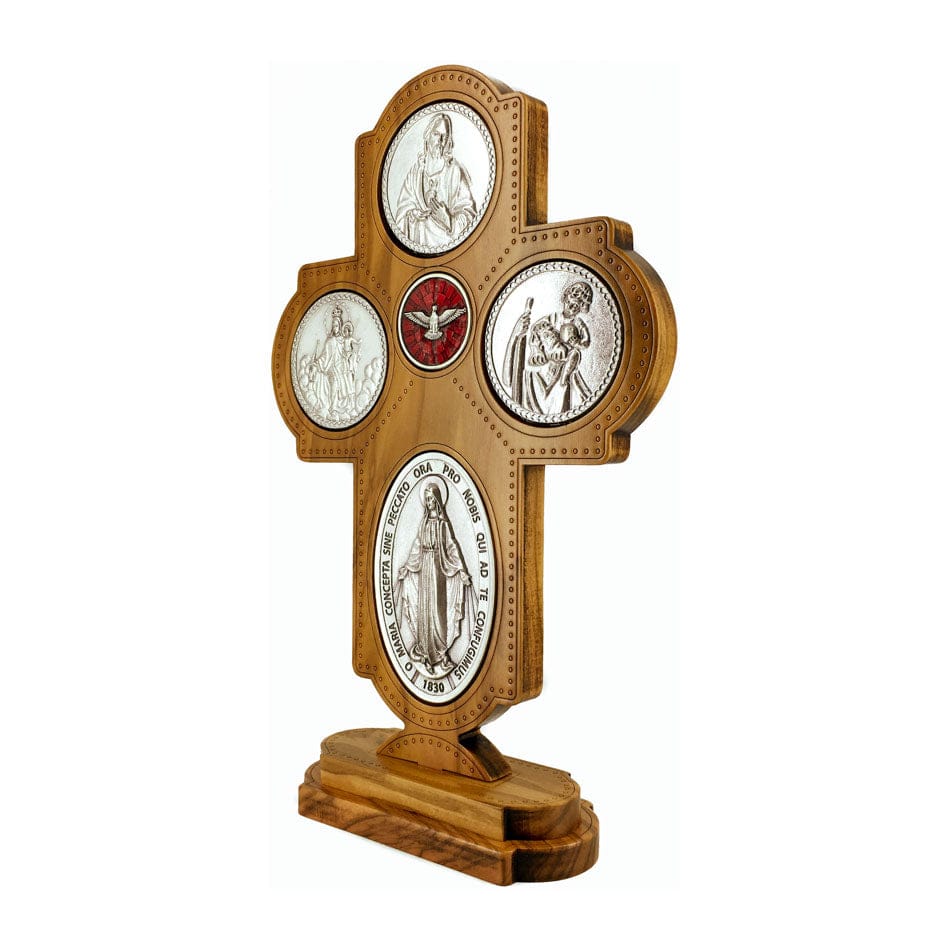 MONDO CATTOLICO 24 cm (9.44 in) Scapular Cross in Olive Wood 24 cm