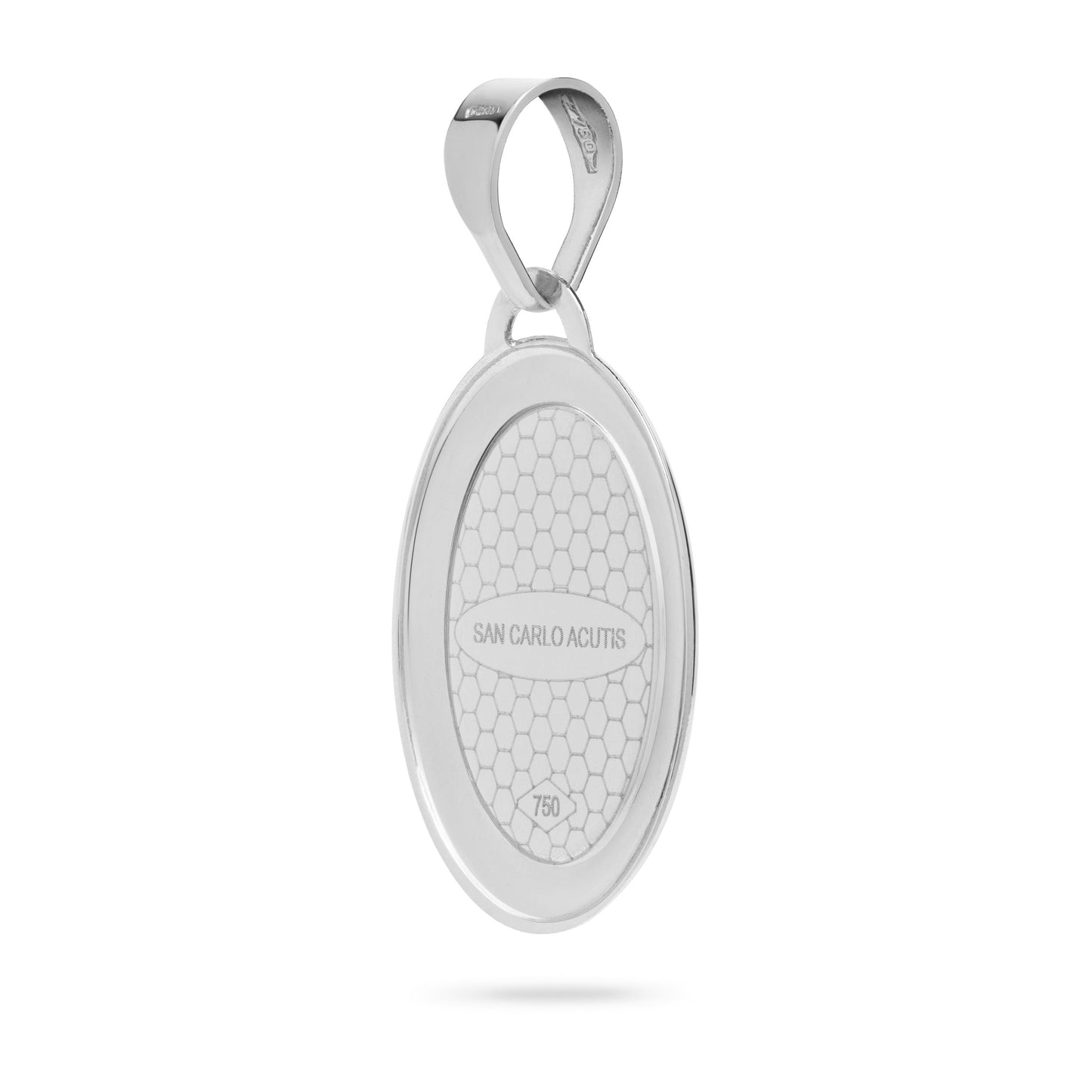 MONDO CATTOLICO ROMA Medal 18 mm (0.70 in) Sterling Silver Medal of Saint Carlo Acutis with Laser-engraved Details