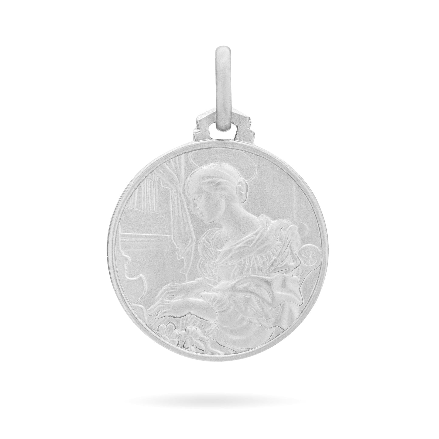 MONDO CATTOLICO Medal 18 mm (0.70 in) Sterling Silver medal of Saint Cecilia