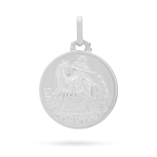 MONDO CATTOLICO Medal 18 mm (0.70 in) Sterling Silver Medal Saint Martino
