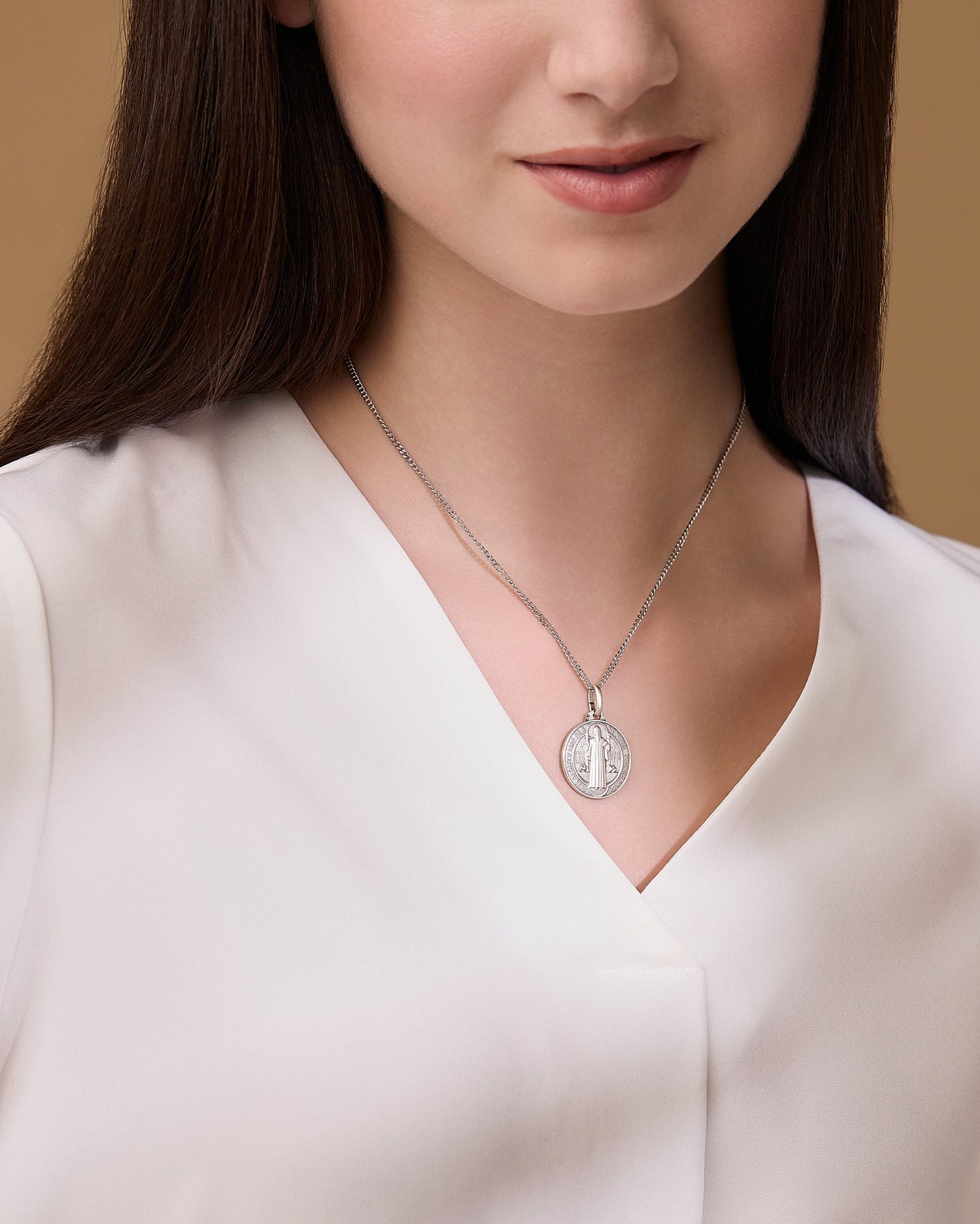 MONDO CATTOLICO ROMA Medal Sterling Silver St. Benedict Medal